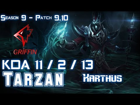 GRF Tarzan KARTHUS vs TALIYAH Jungle - Patch 9.10 KR Ranked