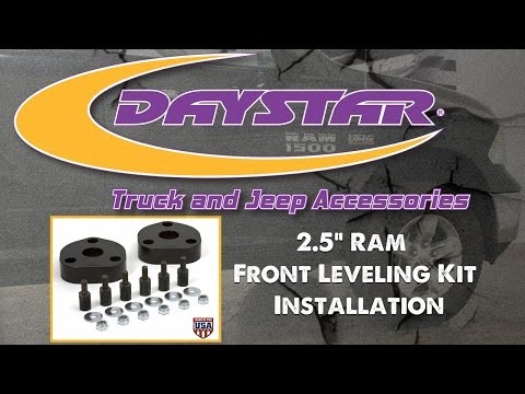 Daystar Products 2009-24 Dodge Ram 4x4  2.5" Front Leveling Kit Install KC09113BK / KC09114BK