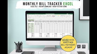 How To Use the Monthly Bill Pay Tracker