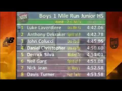 NB Nationals Outdoor 2014 - Boys 1 Mile Run Junior HS Heat 1 (No Audio)