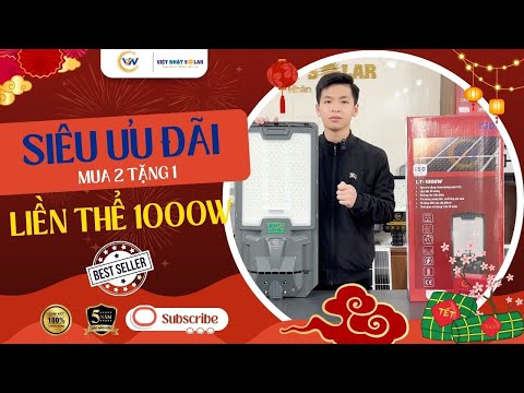 Đèn năng lượng mặt trời Việt Nhật Solar - Đèn Liền Thể 1000w thế hệ mới 2026 cao cấp siêu sáng.
