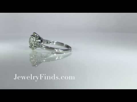 2.80ctw Authentic Edwardian Gorgeous Antique Cushion Cut Diamond Ring Platinum