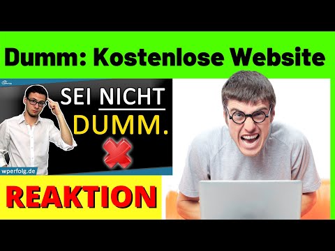 Wieso Es Dumm Ist Eine Kostenlose Website zu erstellen (2024) - Wix, Jimdo, Weebly  [Reagiertauf]