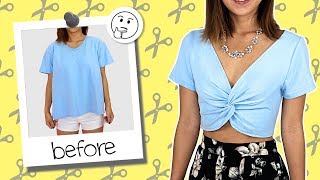 DIY T-Shirt Transformed into Twisted Crop Top | Coolirpa