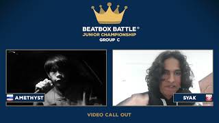  - Amethyst (Thailand) vs Syak (Tunisia) - Group C - Beatbox Battle Junior Championship #BBBJC