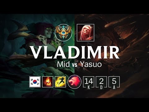 Vladimir Mid vs Yasuo - KR Challenger Patch 8.9