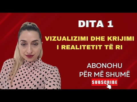 Dita 1- VIZUALIZIMI DHE KRIJIMI I REALITETIT TË RI