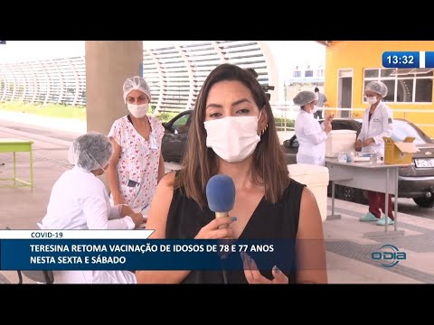 Idosos de 77 e 78 anos serão vacinados em Teresina nesta Sexta e Sábado 19 03 2021