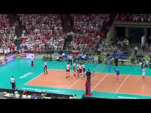Polska 3-2 Włochy, końcówka 3 seta (26-24), Katowice (Spodek) 13.06.2014 r. HD(1080p)