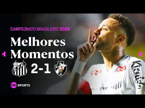 NEYMAR MARCA GOLAÇO DE COBERTURA E OUTRO DE CHAPADA NA VITÓRIA DO PEIXÃO | SANTOS 2X1 VASCO