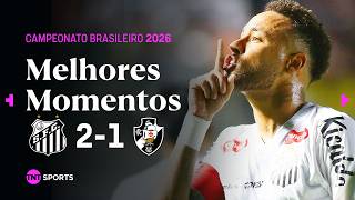 NEYMAR MARCA GOLAÇO DE COBERTURA E OUTRO DE CHAPADA NA VITÓRIA DO PEIXÃO | SANTOS 2X1 VASCO