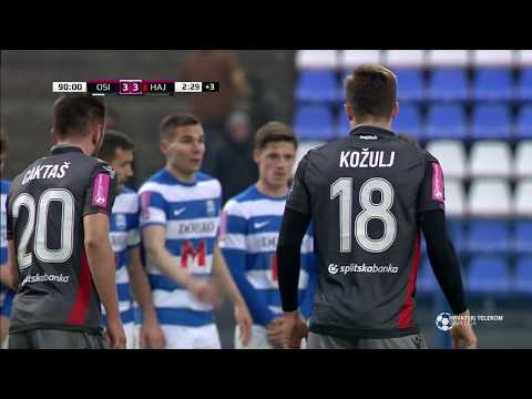 SAŽETAK: OSIJEK vs HAJDUK 3:3 (26. kolo, HT Prva liga 17/18)