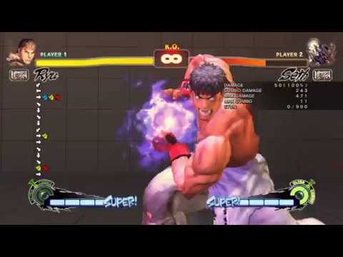 USF4 Ryu Corner ex fireball juggle
