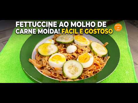 FETTUCCINE AO MOLHO DE CARNE MOÍDA Fácil e Gostoso (Pronto em Minutos!)