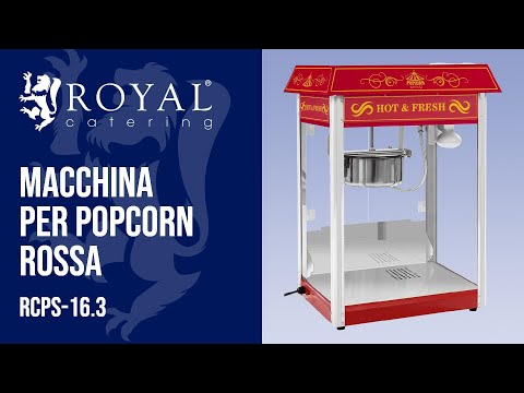 Video - Macchina per popcorn - Stile retrò - Rossa