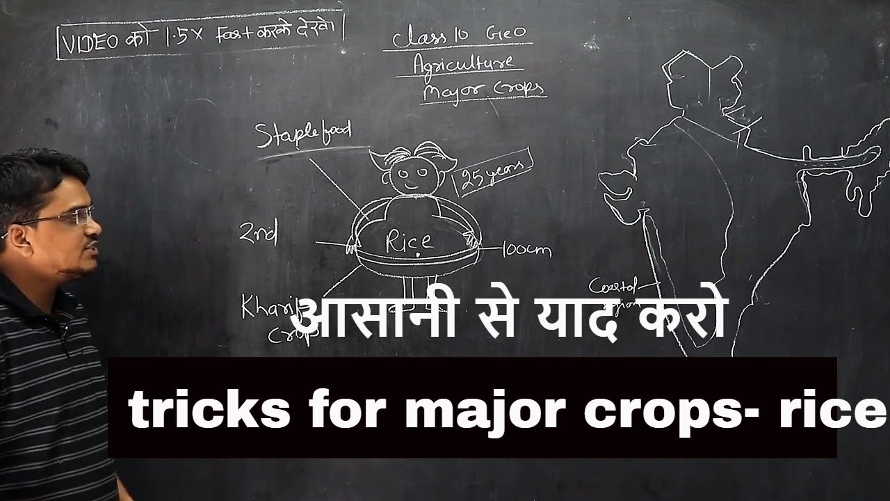 class 10 geography agriculture || tricks for major crops rice