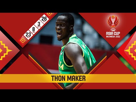 ???????? Thon Maker's Amazing Performance vs. Jordan | 23 PTS / 8 REB | #FIBAASIACUP 2022