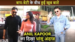 Ajay Devgn And Nysa Continuously Talking At The Airport, Anil Kapoor Happily Poses For Media