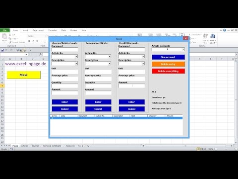32_Stock program in Excel VBA itself create. Delete entry