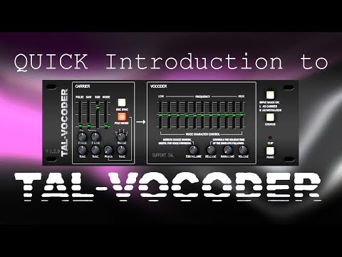 Quick introduction to TAL Vocoder FREE AAX