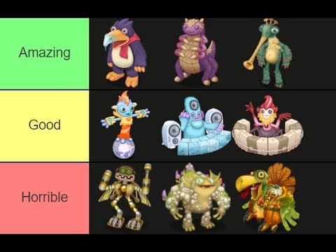 Ranking every My Singing Monsters monster on a tierlist. (Read Desc)