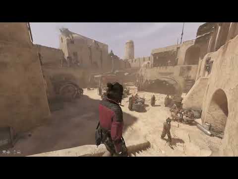 STAR WARS OUTLAWS Exploring Around Mos Eisley City in Tatooine World Gameplay on PS5 Livestream