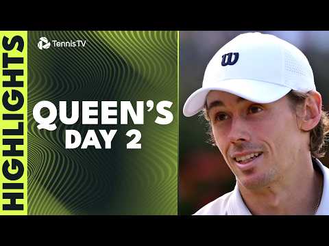 Davidovich Fokina INSANE Dive, De Minaur, Lehecka Also In Action | Queen's 2026 Day 2 Highlights