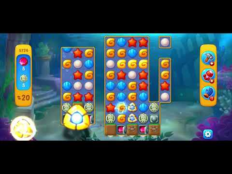 Fishdom, level 5724 collect rubies