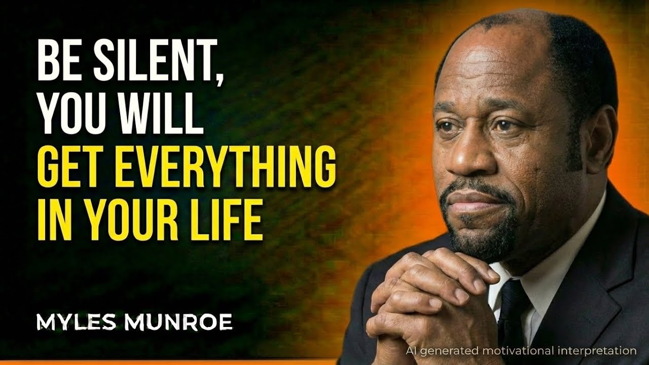 BE SILENT AND YOU WILL GET EVERYTHING IN LIFE - Myles Munroe Motivational Speech