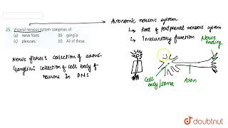Visceral nervous system comprises of  | 11 | NEURAL CONTROL AND COORDINATION | BIOLOGY | NCERT F...