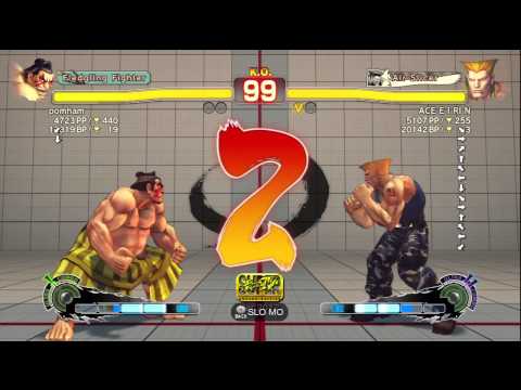 pomham [E.Honda] Vs ACE E I RI N [Guile] SSF4 Arcade Edition 2012 XBL