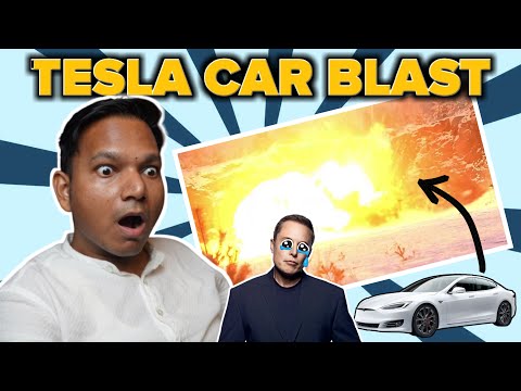 Tesla Model S Owner Blows Up His Own Car With 30kg of Dynamite | Hindi Review