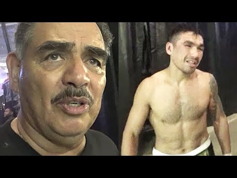 DENIS SHAFIKOV & TRAINER ABEL SANCHEZ IMMEDIATELY AFTER LOSS TO EASTER; RIP "RIDICULOUS" SCORECARDS