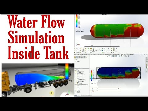 Flow simulation inside tank by solidworks,free surface water flow simulation ,**exclussive**