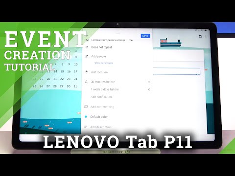 How to Add Event to Calendar in LENOVO Tab P11 – Use Calendar