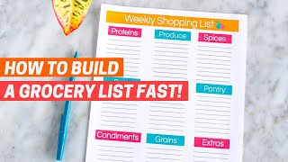 HOW TO MAKE A GROCERY LIST FAST | 5 Tips to Build Your Own in 5 Minutes