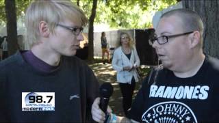 Ross Mahoney interviews Gwil from Alt-J at Lollapalooza 2013