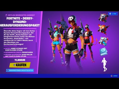 Derby Dynamo Herausforderungen und Gameplay | Fortnite V-Bucks Gratis Kurzherausforderungen Deutsch