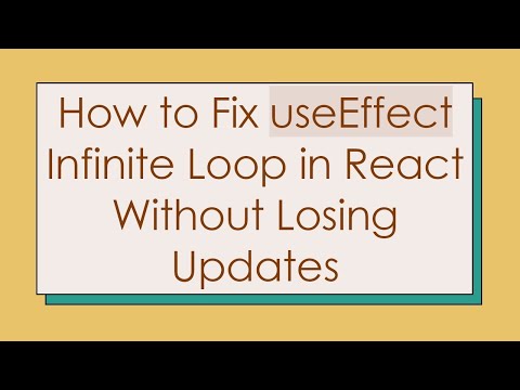 How to Fix useEffect Infinite Loop in React Without Losing Updates