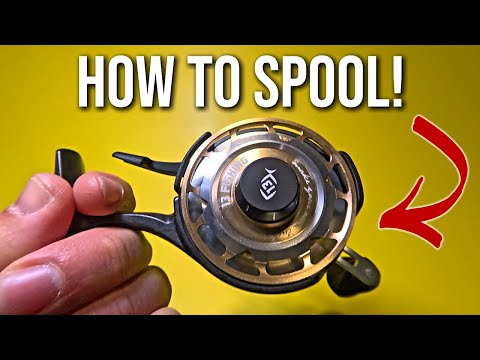 How to Spool an Inline Ice Fishing Reel!