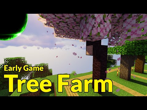 Simple Tree Farm for the Early Game (With Tips to Maximize Growth Speed) | Minecraft Farm Tutorial
