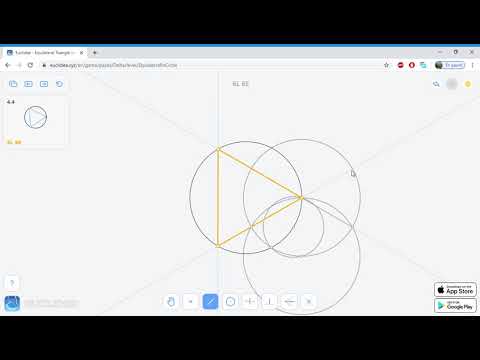 4.4 Euclidea - Equilateral Triangle in Circle - Soluce 5L 6E