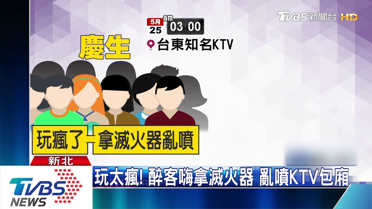醉客滅火器亂噴KTV包廂 賠四千清潔費和解