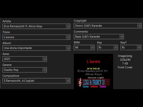 Eros Ramazzotti ft. Alicia Keys - L'aurora (Cori) "Sincro (L&F) Karaoke"