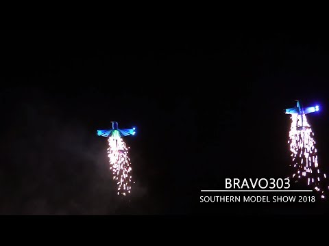 3D LED & Firework RC Plane Night Flight - Team Renegade - Southern Model Show 2018