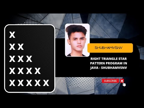 Right Triangle Star Pattern Program In Java Shubhamvsnv