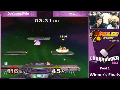 LanHammer 2013 Melee - DoYoung2Win (Jigglypuff/Fox/Falco) vs HomeMadeWaffles (Fox) Self Commentary