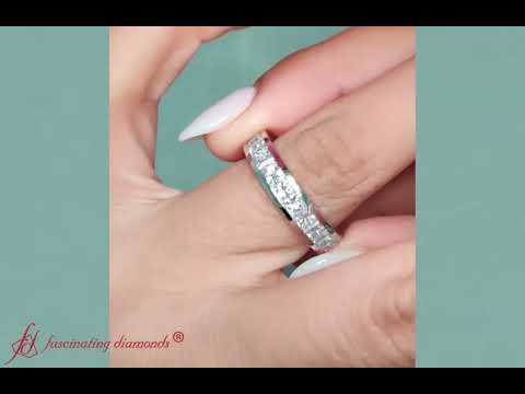 4 Carat Lab Diamond Eternity Band Push Present For New Mom In 18K White Gold - FDEWB160PG