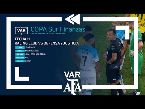 VAR 2024 | #CopaSurFinanzas | Racing - Defensa y Justicia | Fecha 11