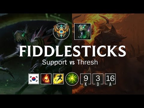 Fiddlesticks Support vs Thresh - KR Master Patch 8.24
